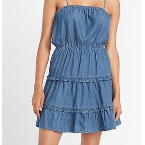 Express Denim Spaghetti Strap Mini Dress Size Small